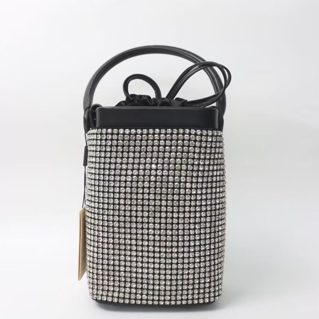 【Full Diamond Bag】Cowhide Leather Bag --Buy 1 Get 1 Pony and 1 Coin Purse