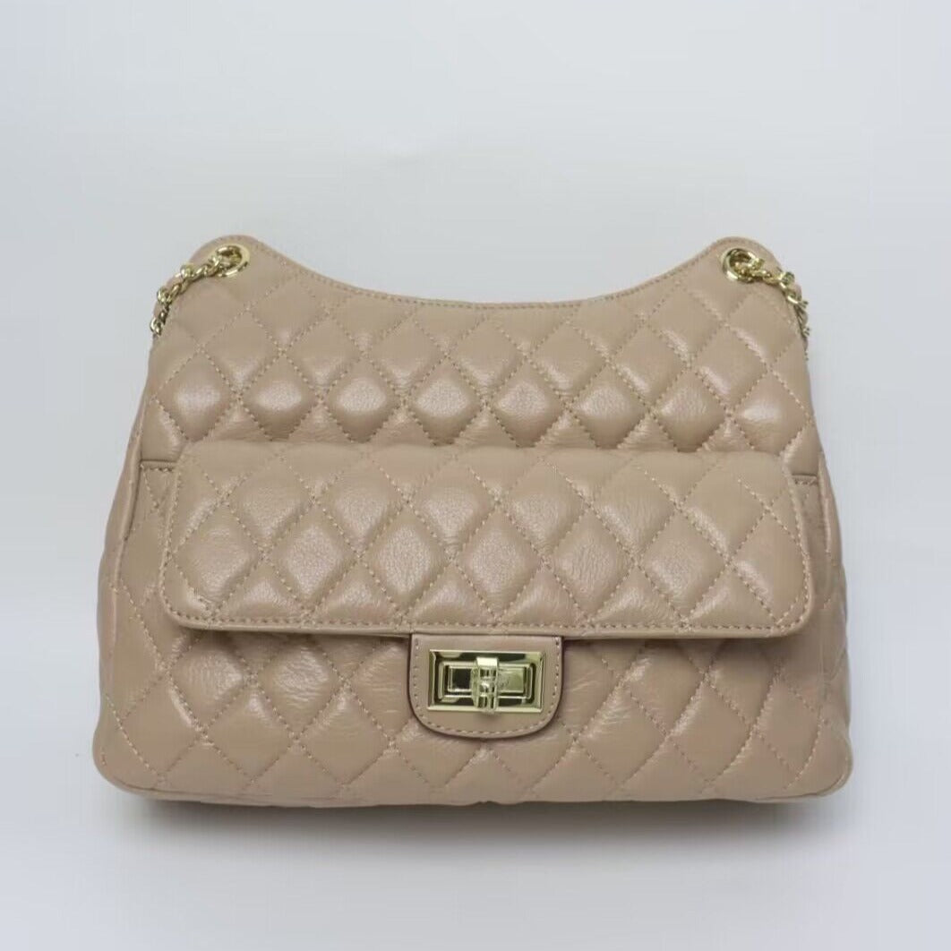 【JC】【Niki bag】【Quilted Sling/Crossbody bag】Real Leather Bag-Buy 1 bag get pony+scarf, New customer get 1 coin purse,