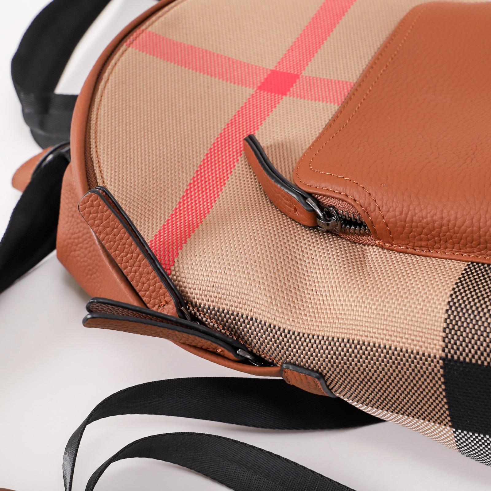 【Zipper Backpack】Unisex Cowhide Leather BP Travel Bag(pocket) L 10.24" , W 12.6" , H 6.3"-,buy 1 get 1 pony and 1 headband