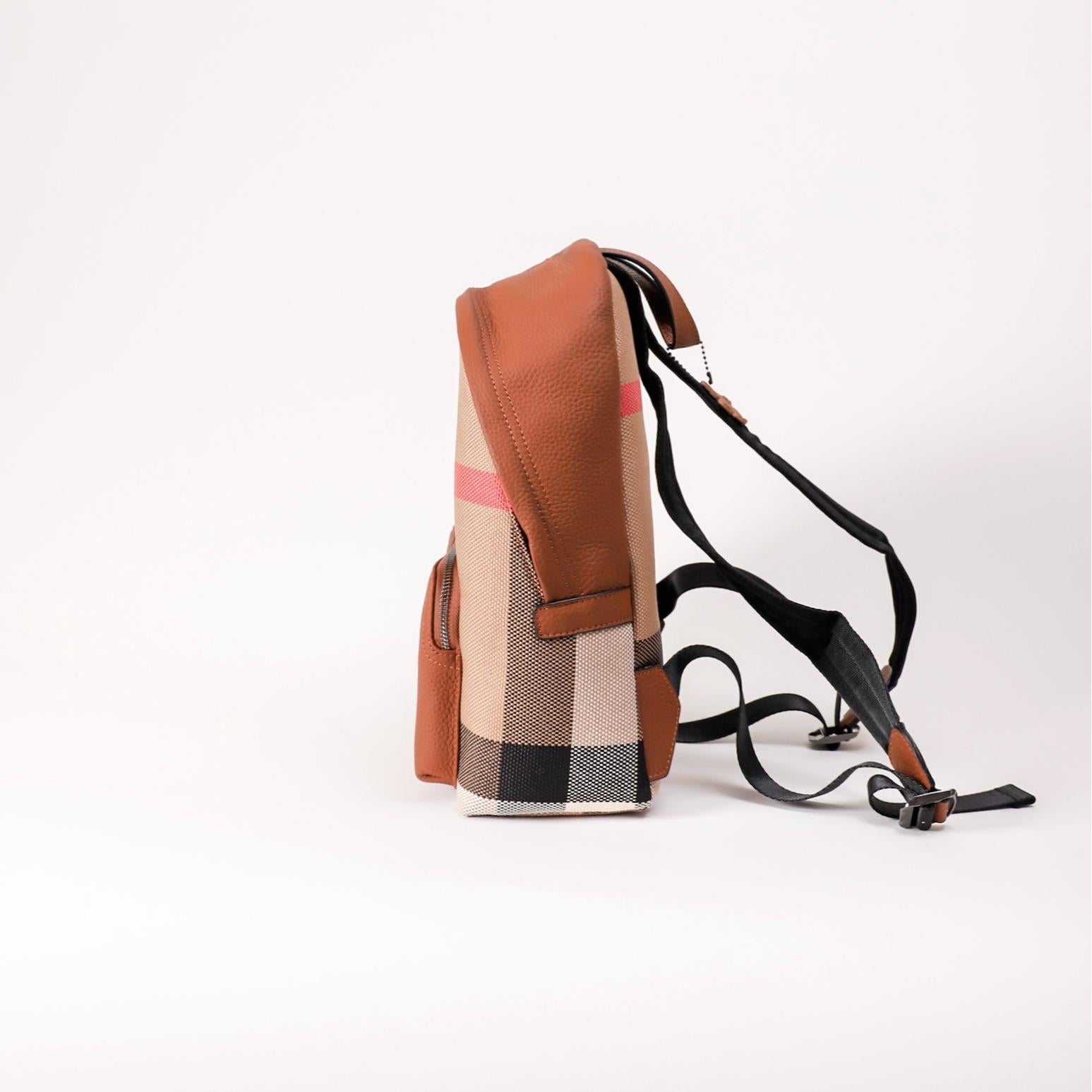 【Zipper Backpack】Unisex Cowhide Leather BP Travel Bag(pocket) L 10.24" , W 12.6" , H 6.3"-,buy 1 get 1 pony and 1 headband