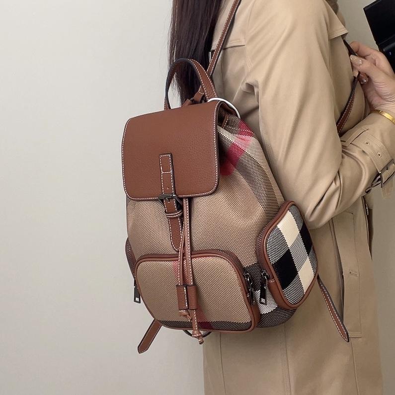 【Drawstring Backpack】Multi-pocket Shoulder Bag Backpack L 9.45" , W 5.9" , H 13"-,buy 1 get 1 pony and 1 headband