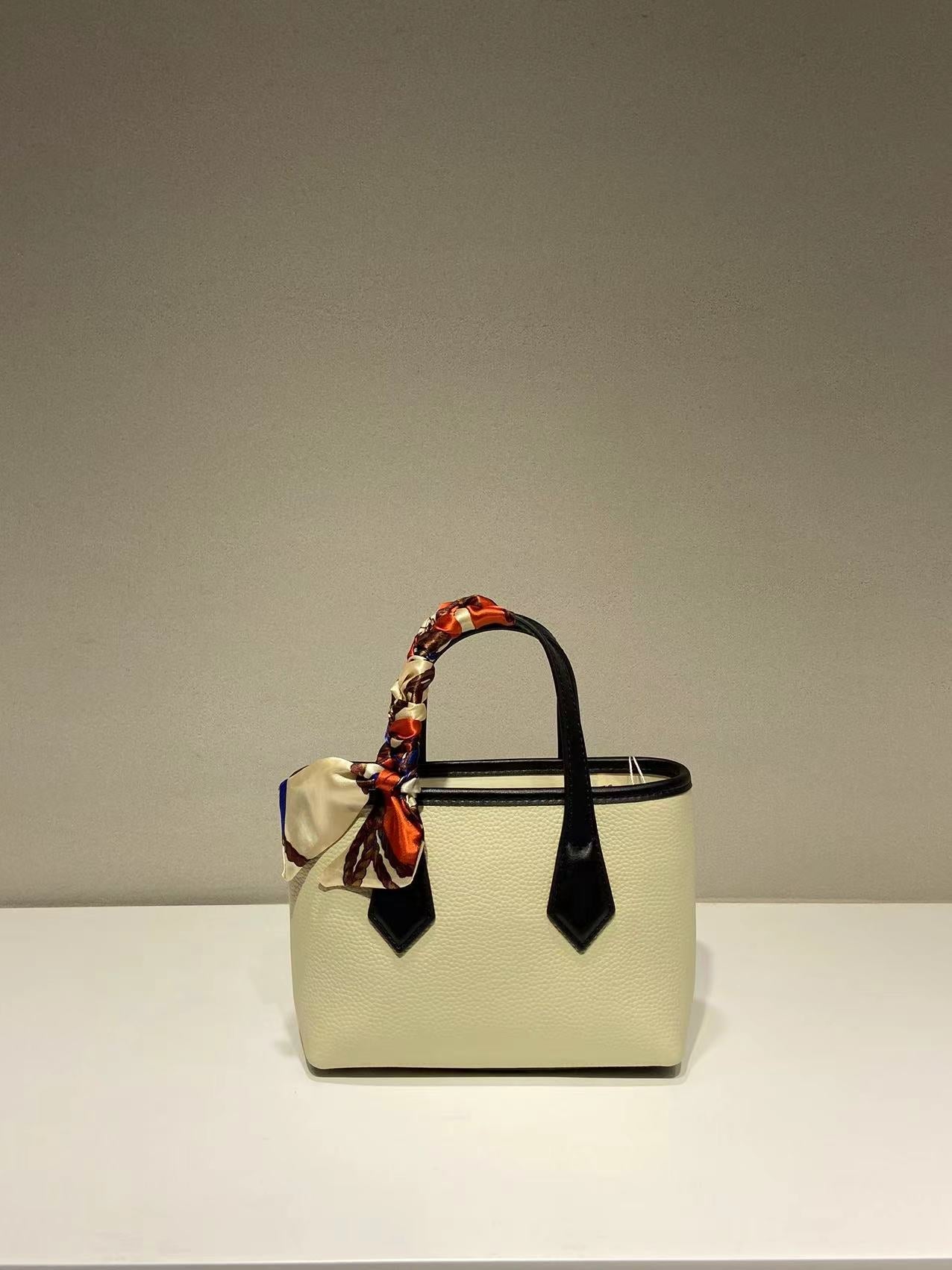 【Silk Scarf Tote 】Color-Wrapped Silk Scarf Small Tote Bag