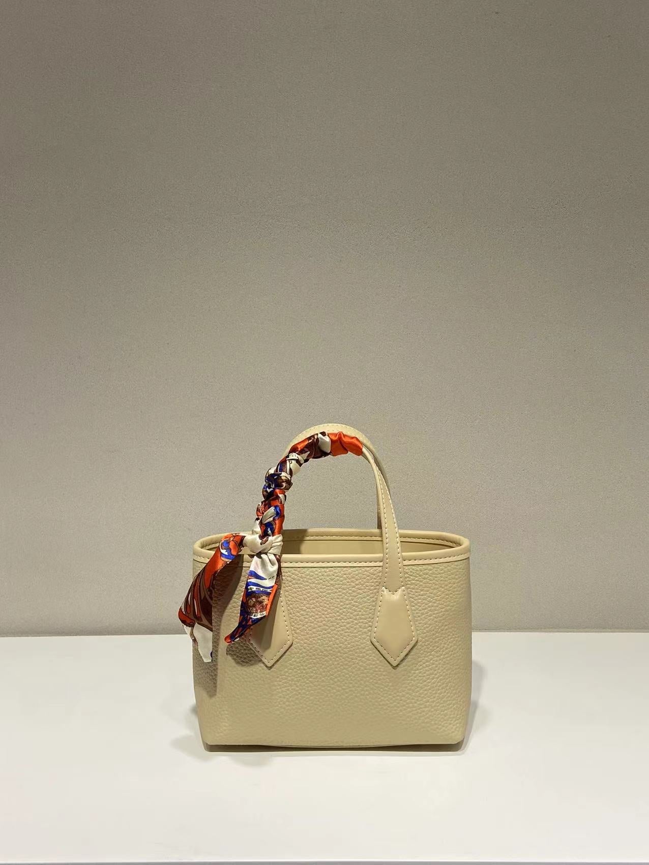 【Silk Scarf Tote 】Color-Wrapped Silk Scarf Small Tote Bag