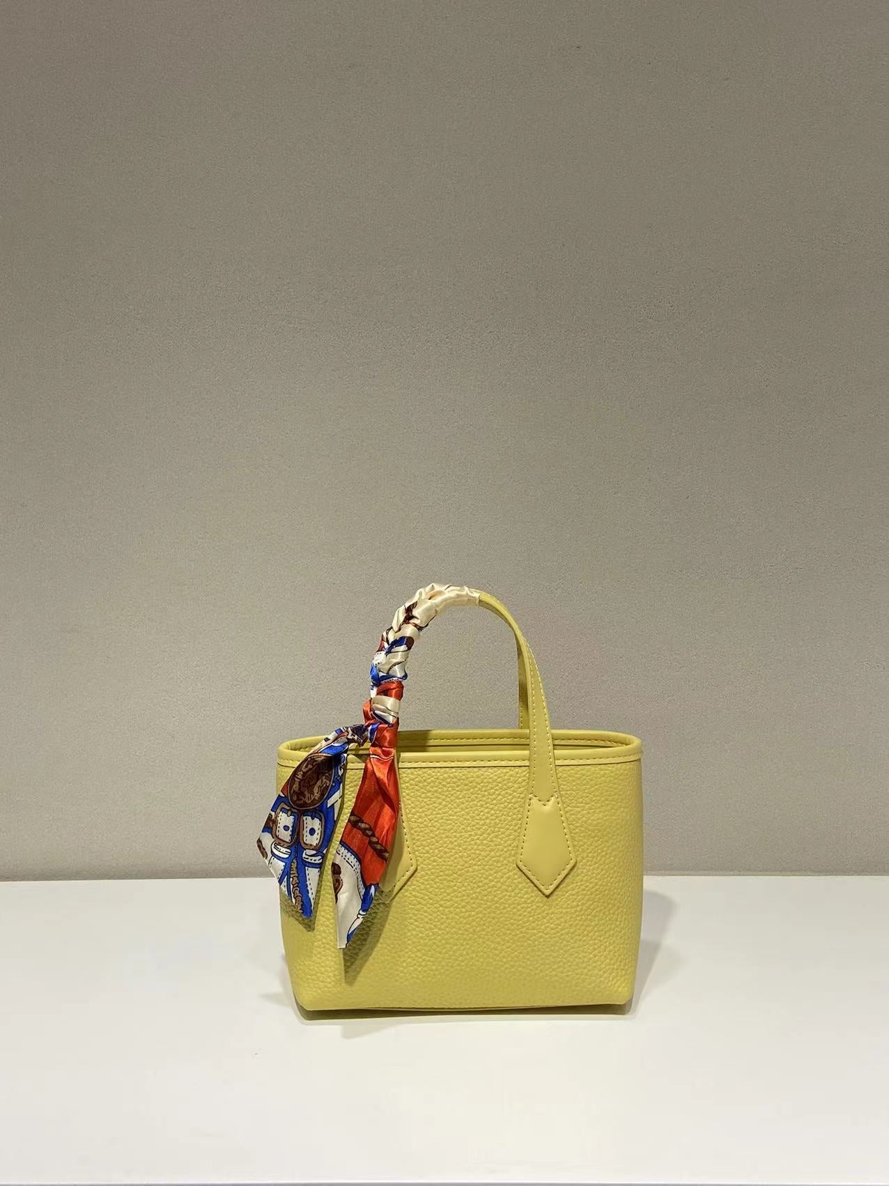 【Silk Scarf Tote 】Color-Wrapped Silk Scarf Small Tote Bag