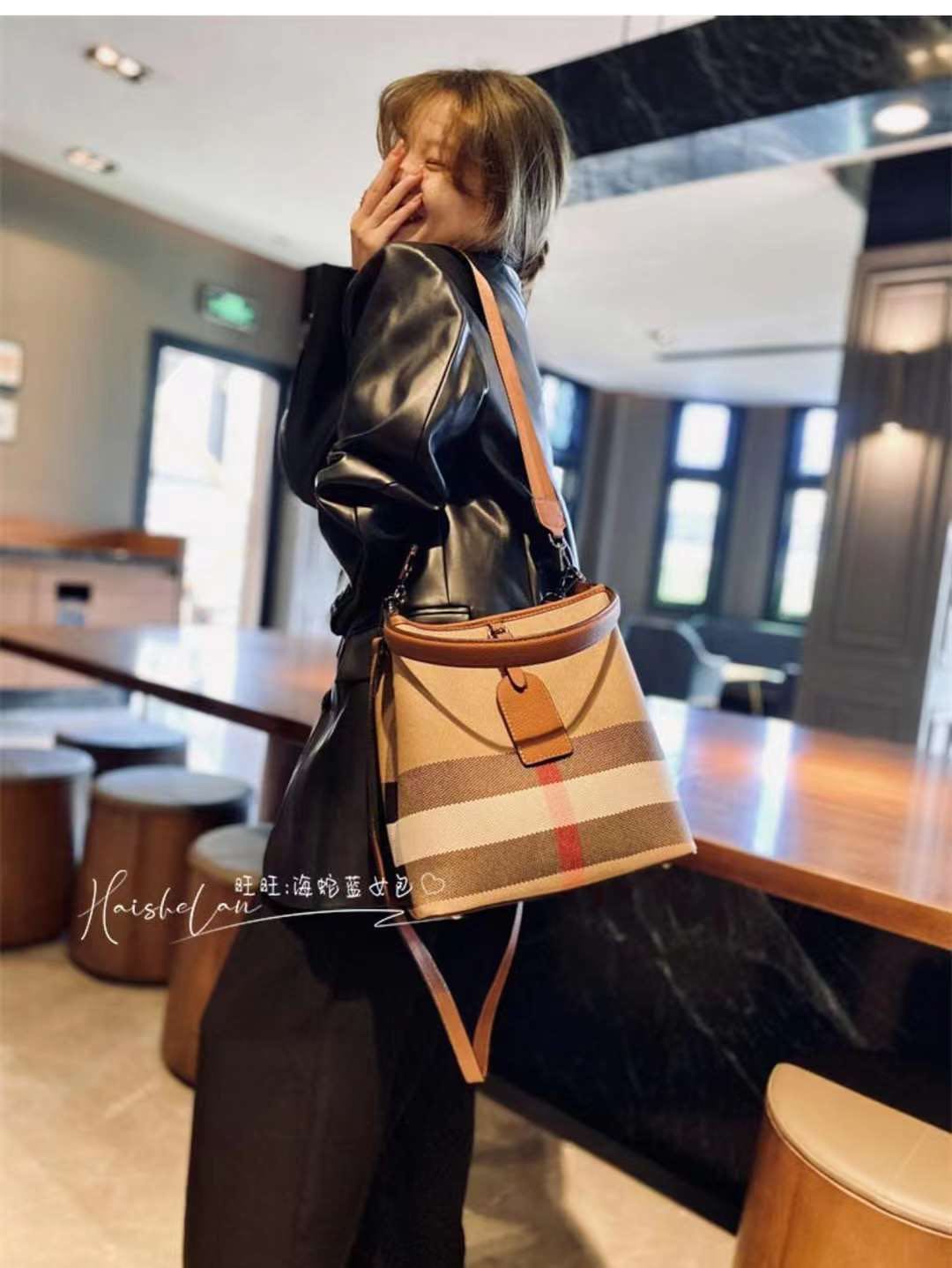 【Tag Bag】Square Shoulder Bag-,buy 1 get 1 pony and 1 headband
