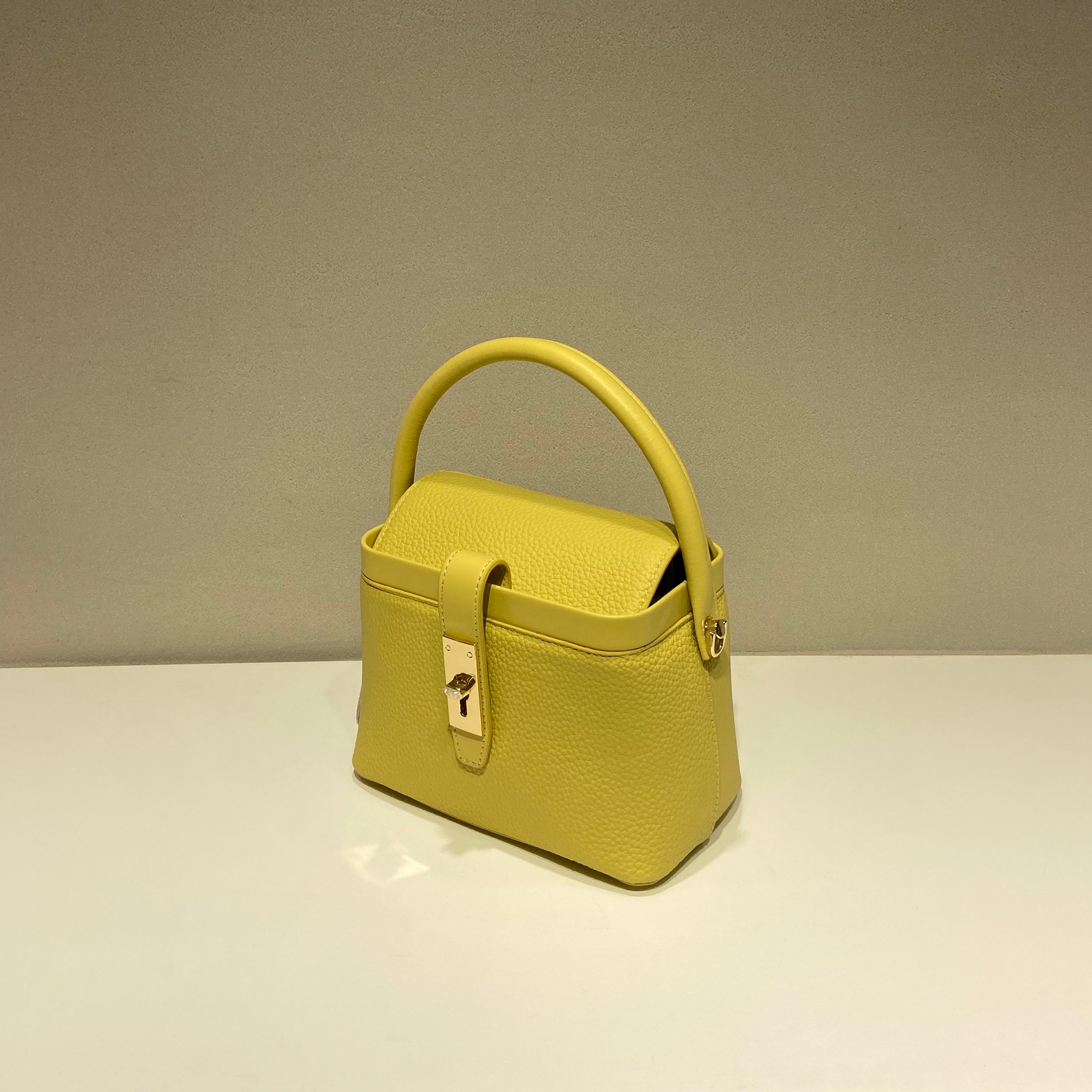【Box Handbag】Togo Leather Box Handbag-,buy 1 get 1 pony and 1 headband