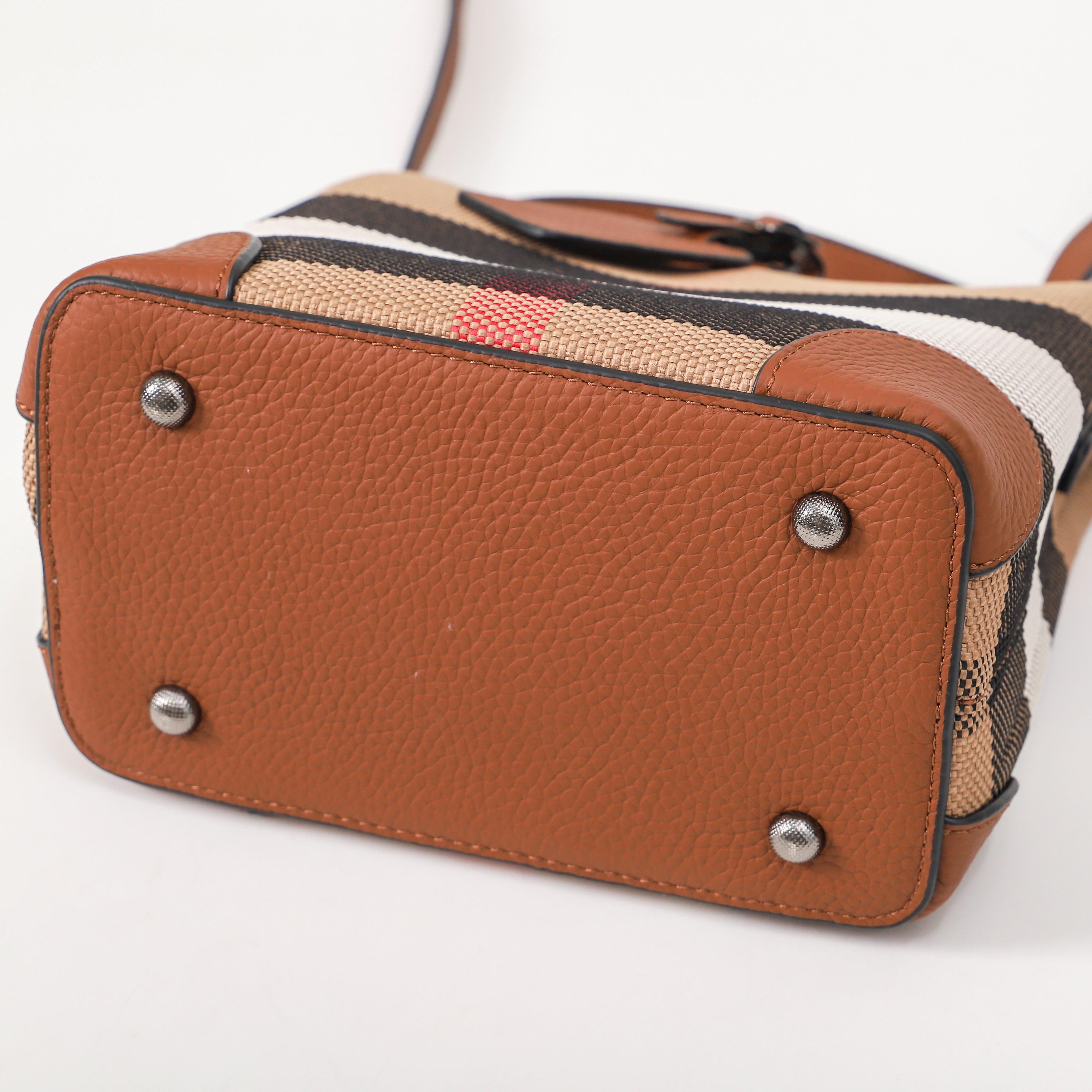 【Square Tag】Cowhide Leather Crossbody Checkered Handbag L 8.27" , W 4.73" , H 8.27"--buy1 get 1 pony +1coin purse