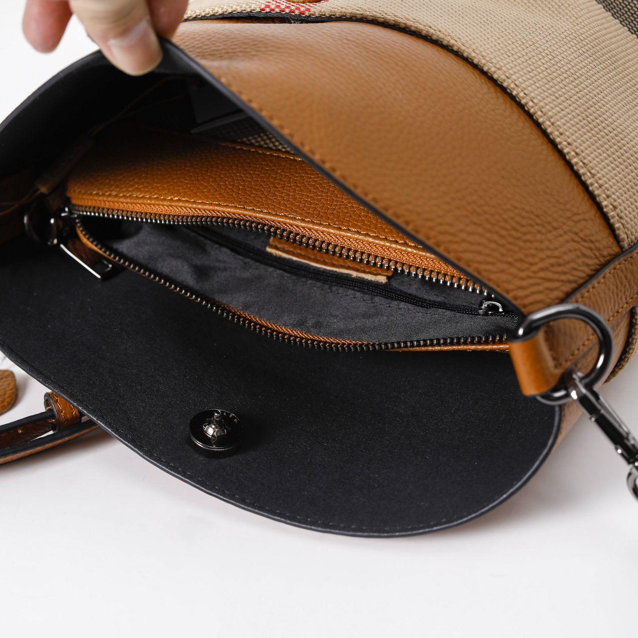 【Multiple Bucket】【2 in 1】Checkered Bucket Bag with Wallet L 8.66" , W 4.33" , H 10.24"-,buy 1 get 1 pony and 1 headband
