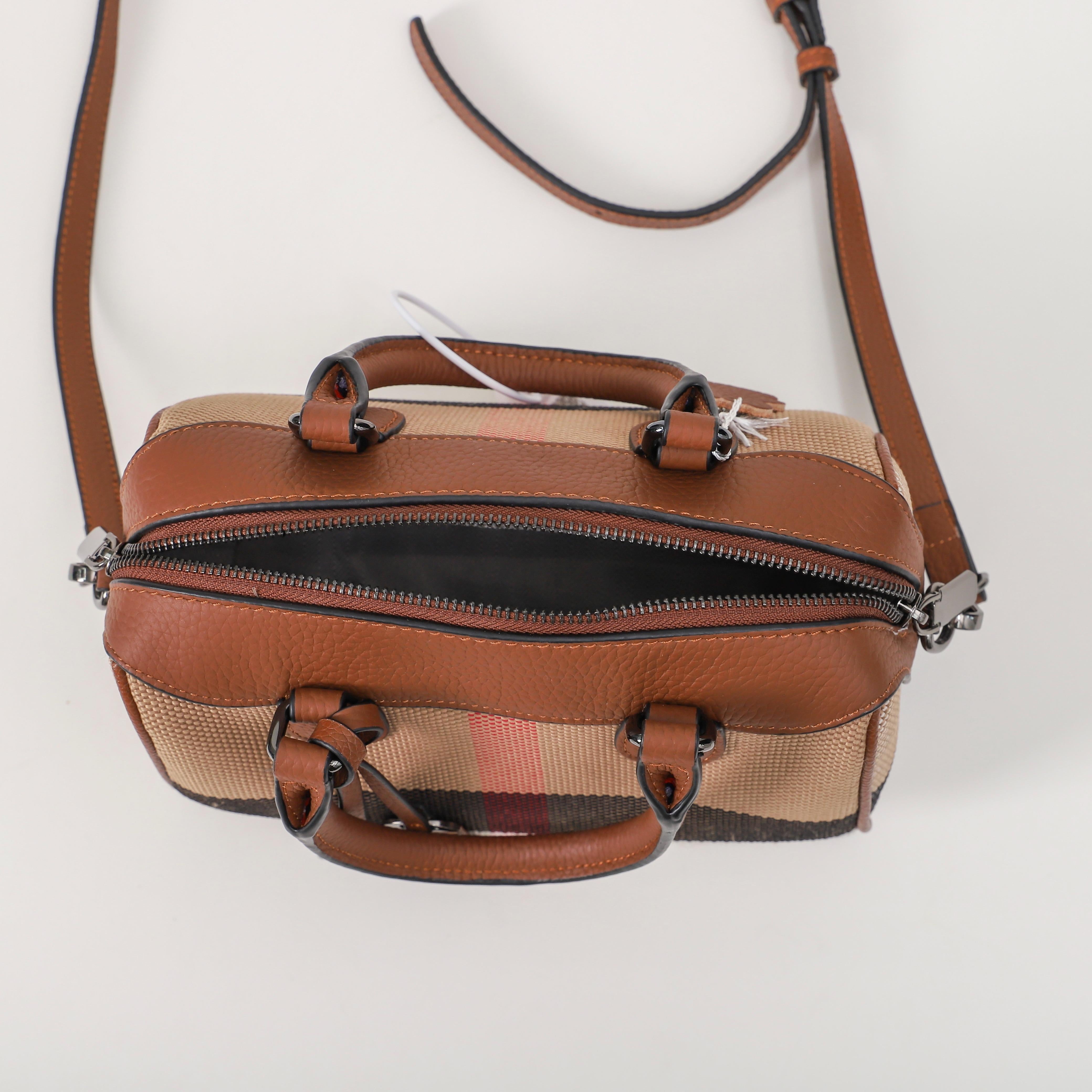 【Boston】--Checkered Bowler Boston Bag--buy 1 get 1 pony and 1 coins purse