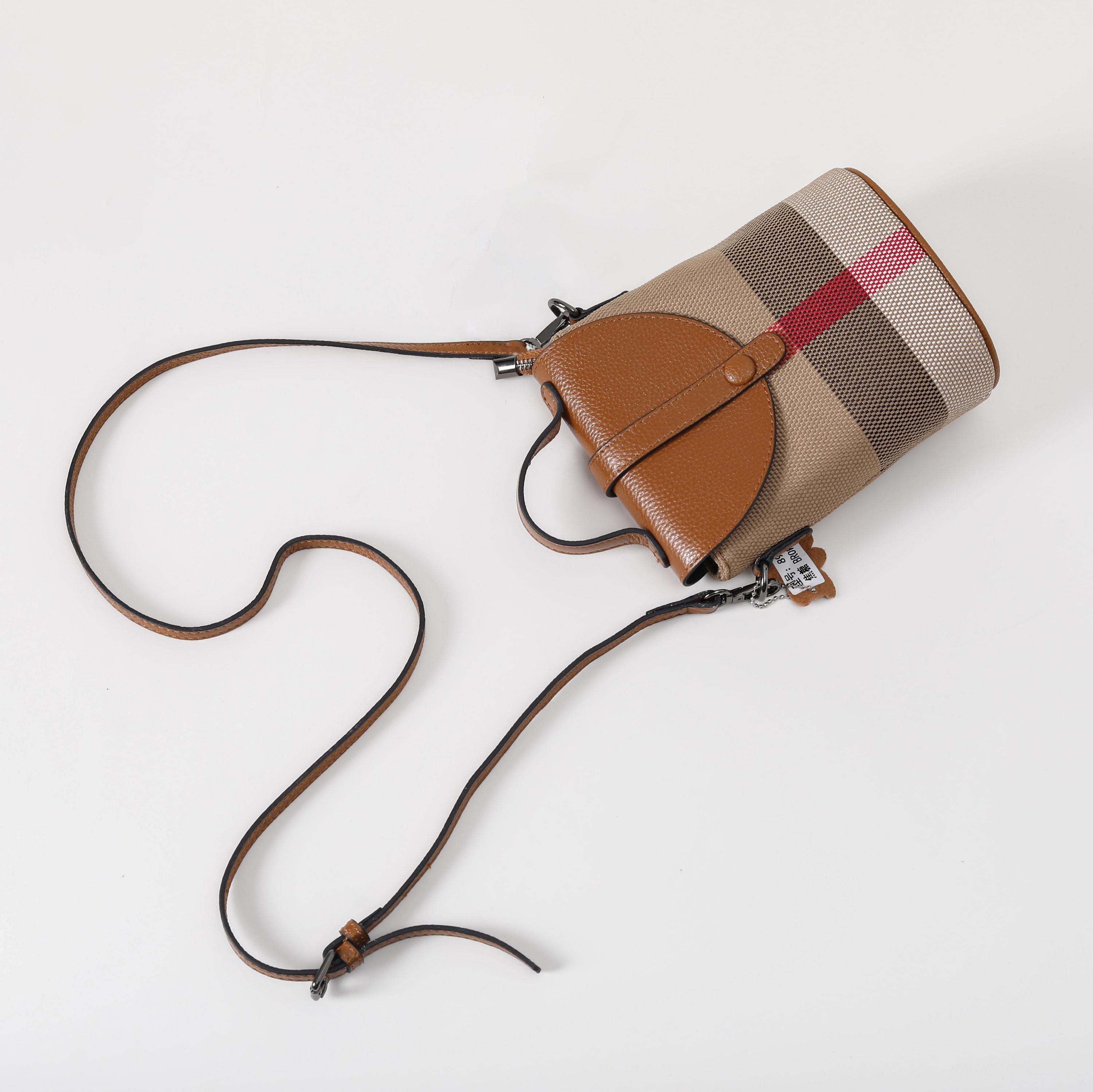 【Flap Phone Bag】Checkered Crossbody Cellphone Bag L 5.51" , W 3.55" , H 7.09"-buy 1 get 1 pony and 1 coins purse