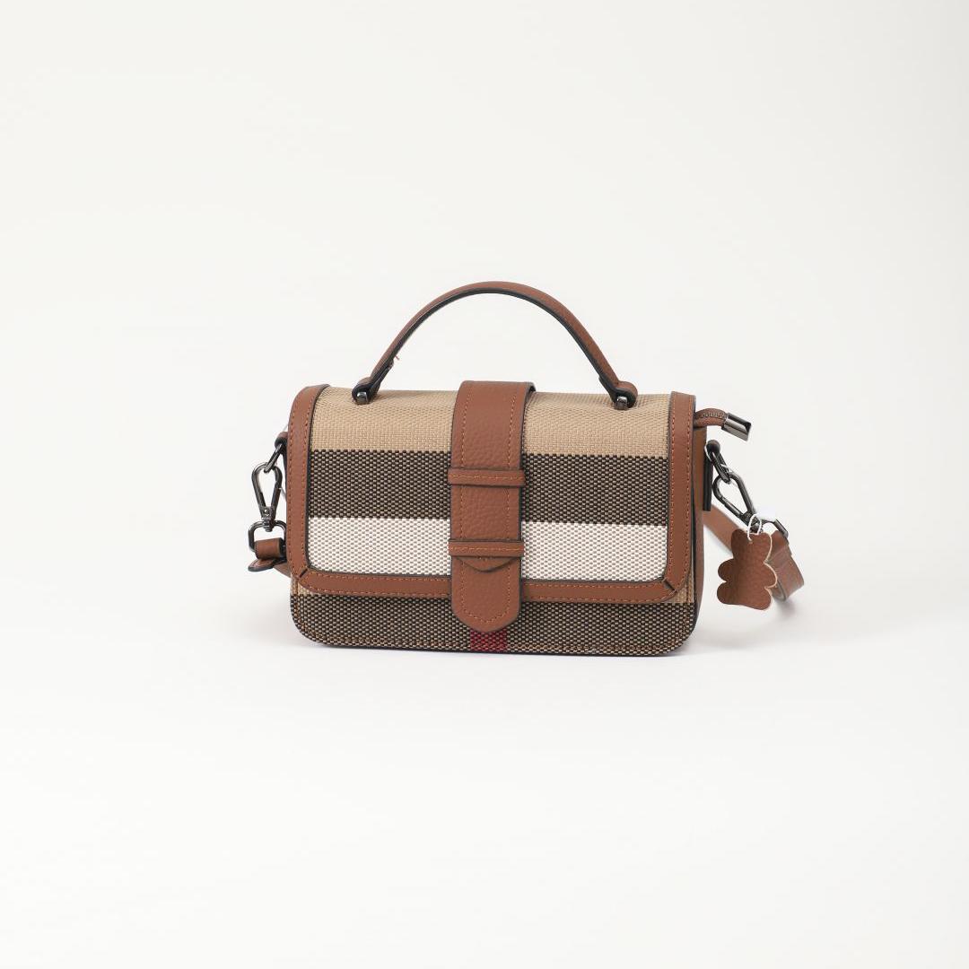 【Lunch Bag】Cowhide Square Handbag L 9.06" , W 3.55" , H 6.3"-,buy 1 get 1 pony and 1 headband