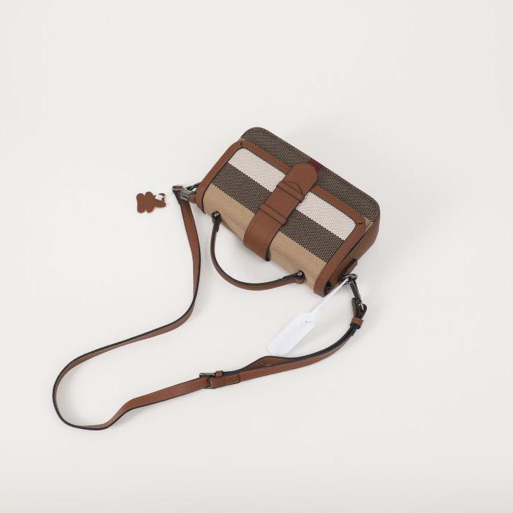 【Lunch Bag】Cowhide Square Handbag L 9.06" , W 3.55" , H 6.3"-,buy 1 get 1 pony and 1 headband