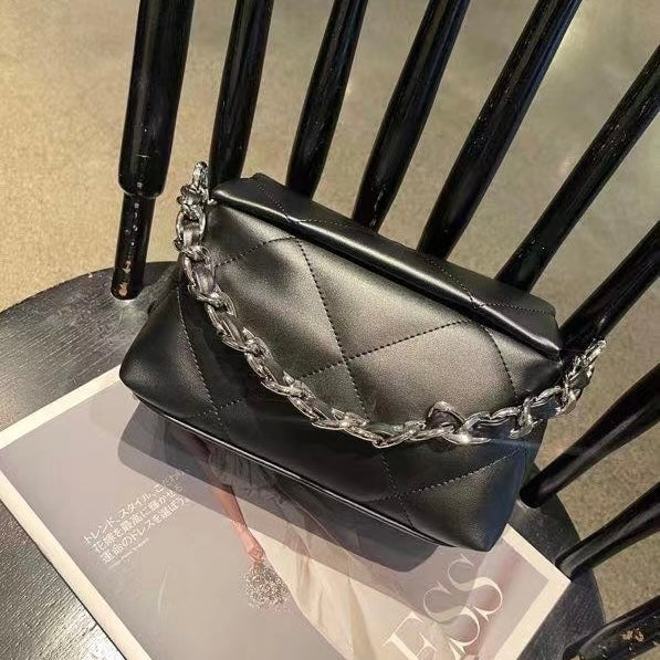 【Mmber Square Bag 】Quilted Chain Small Square Bag,buy 1 get 1 pony and 1 coins purse