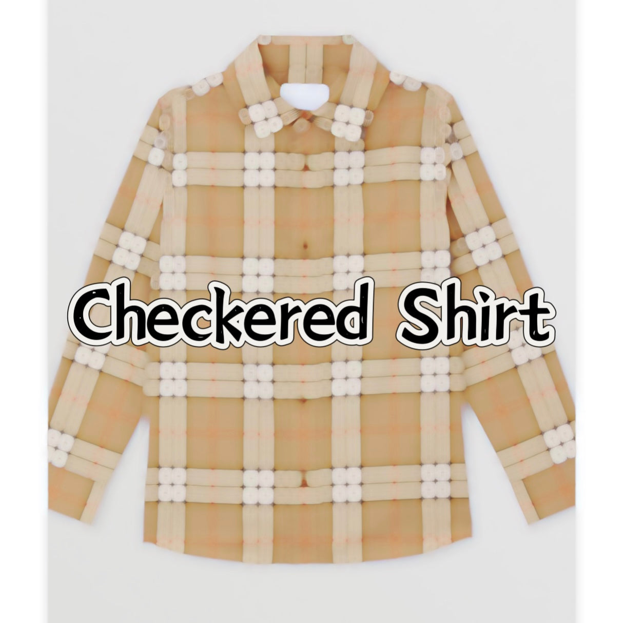 【BoBo‘s Shirt】Checkered Shirt,buy 1 get 1 pony and 1 headband
