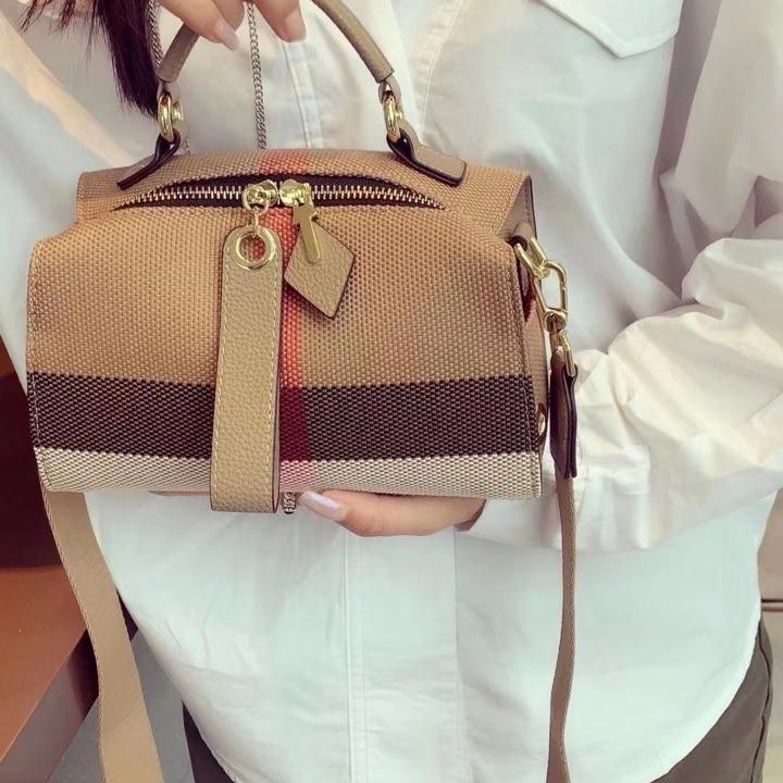 【Magic Bag】Checkerd Boston Handbag-,buy 1 get 1 pony and 1 headband