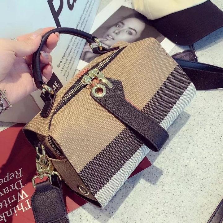 【Magic Bag】Checkerd Boston Handbag-,buy 1 get 1 pony and 1 headband