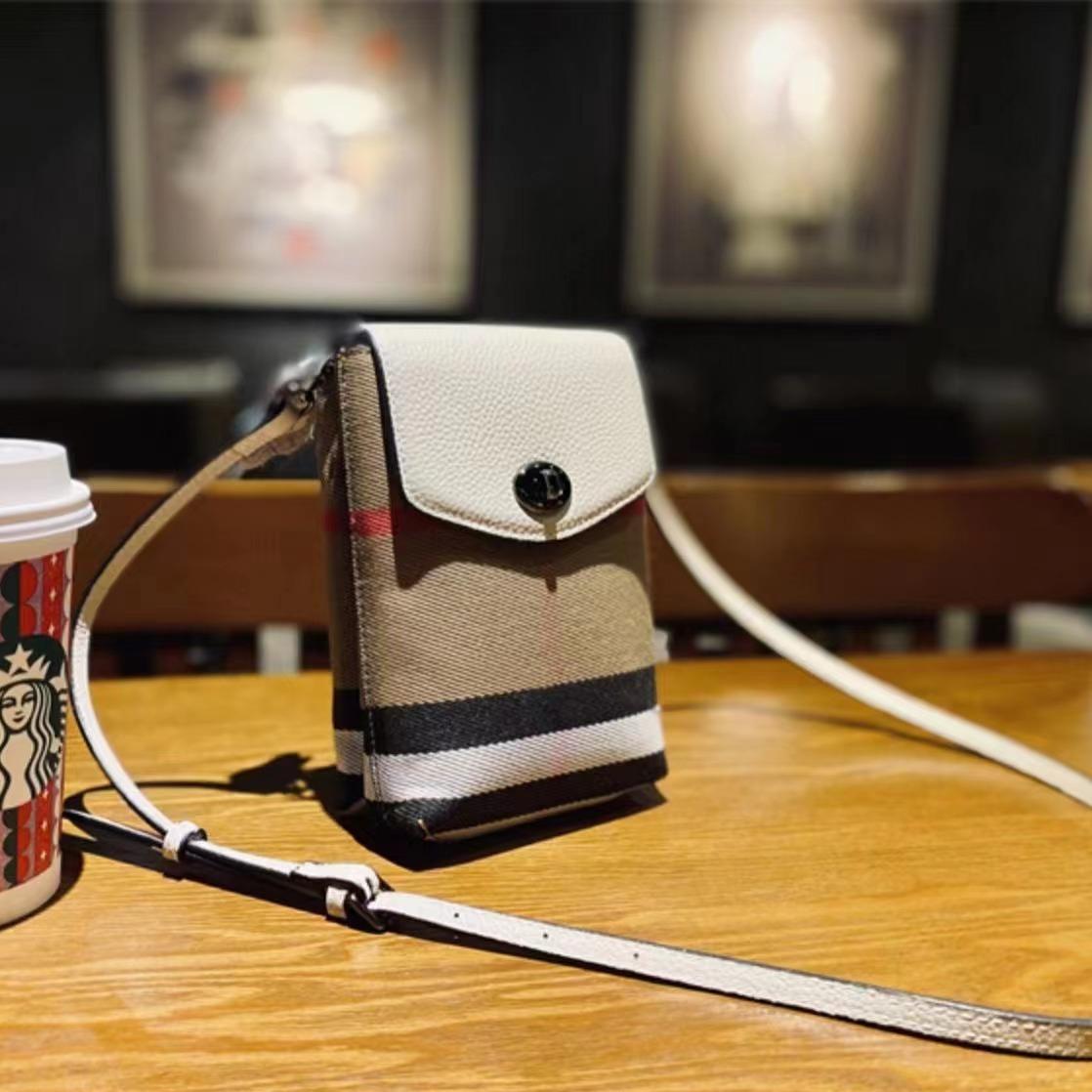 【Twins Cellphone Bag】Checkered Flip Cellphone Crossbody Bag,buy 1 get 1 pony and 1 coins purse