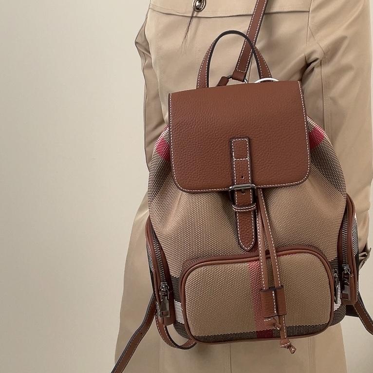 【Drawstring Backpack】Multi-pocket Shoulder Bag Backpack L 9.45" , W 5.9" , H 13"-,buy 1 get 1 pony and 1 headband