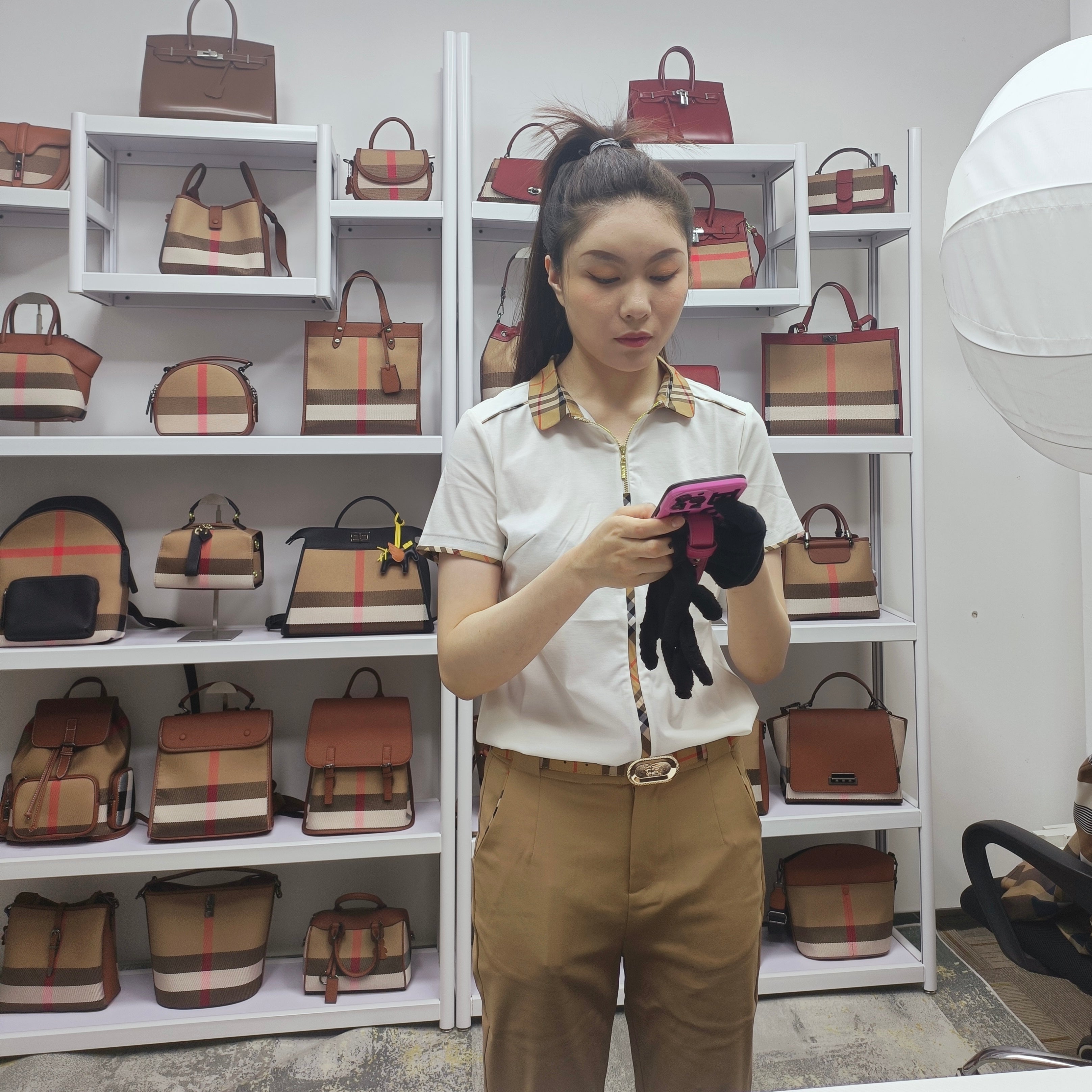 【BoBo‘s Polo Shirt】Checkered Polo T-shirt,buy 1 get 1 pony and 1 headband