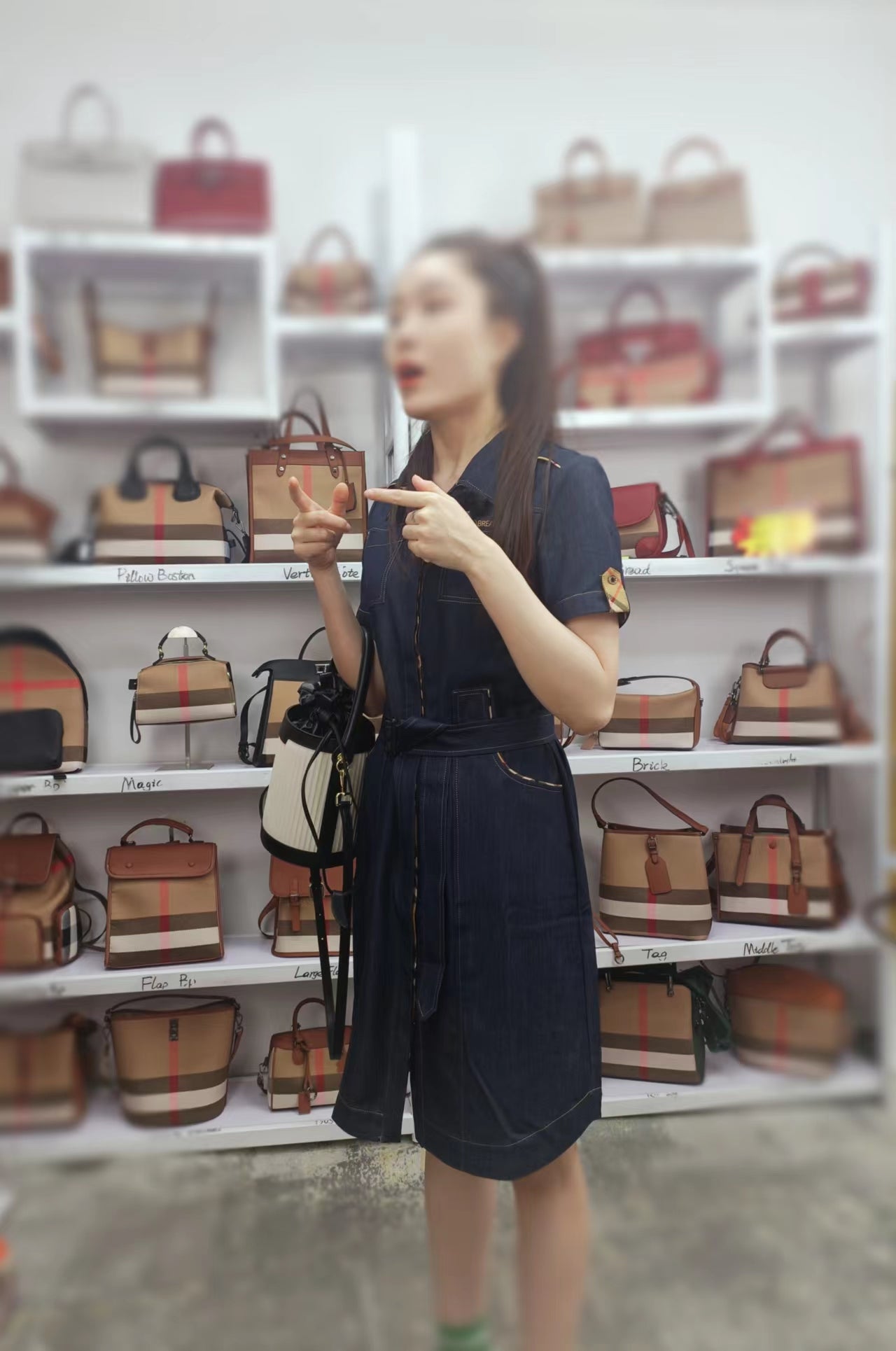 【BoBo's Dress-05】Breathable dresses like denim Dress,buy 1 get 1 pony and 1 headband