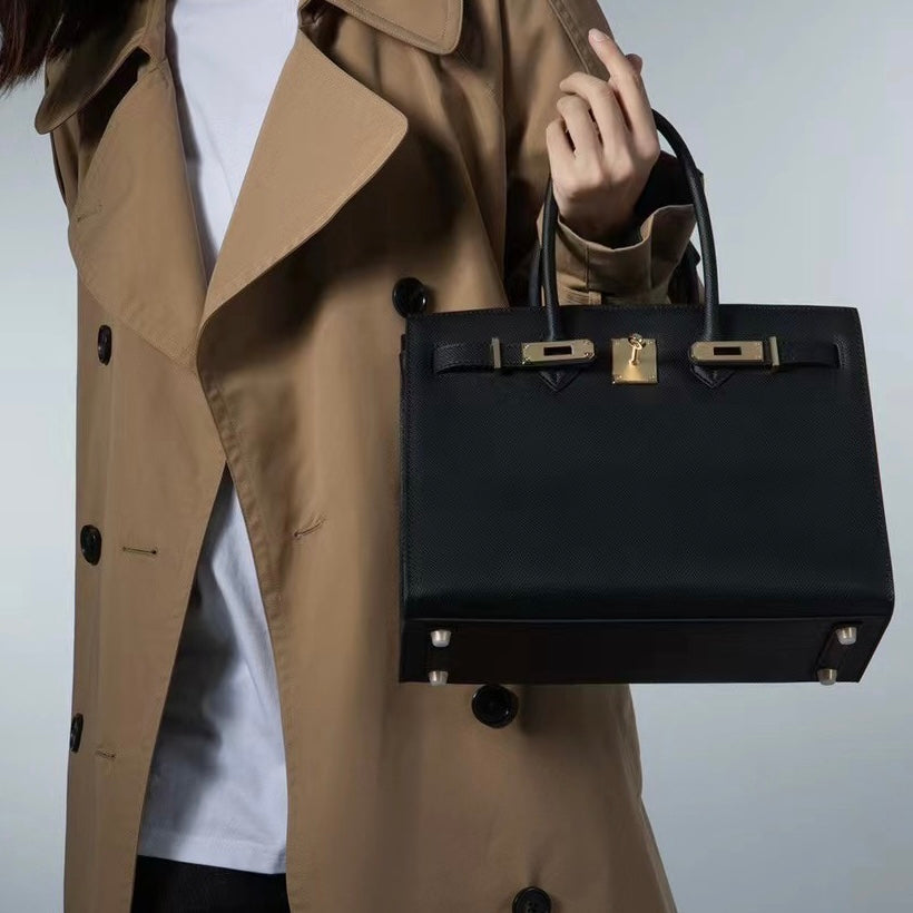 【Espom BK】Espom Leather Handbag-,buy 1 get 1 pony and 1 headband