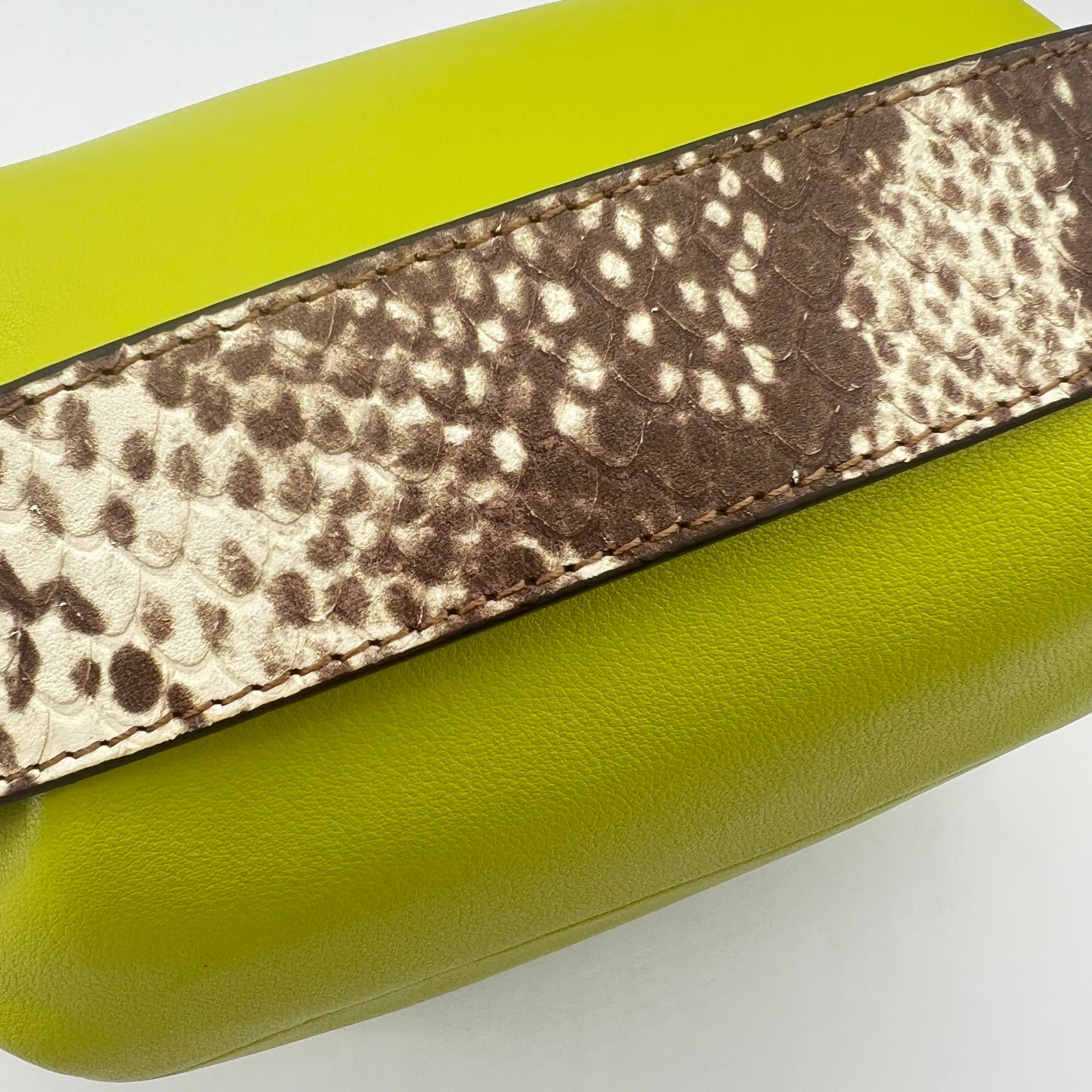 【Avocado Bag】Cowhide Leather Serpentine Handbag,buy 1 get 1 pony and 1 headband