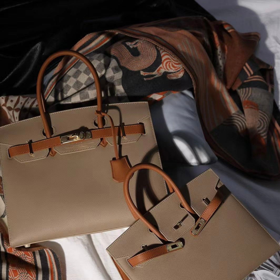 【Espom BK】Espom Leather Handbag-,buy 1 get 1 pony and 1 headband