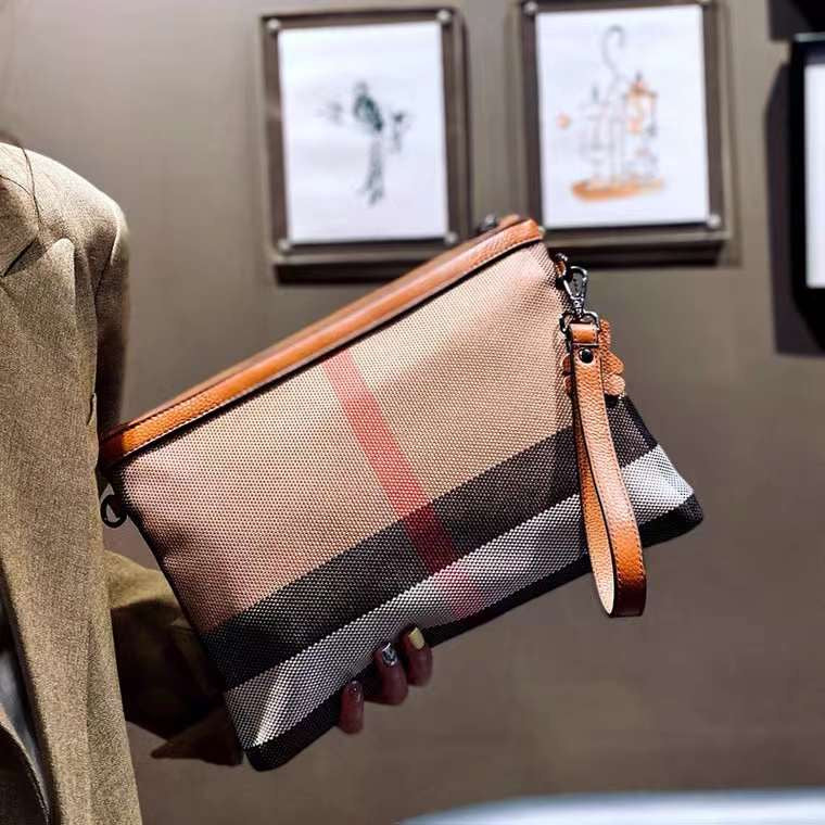 【Portfolio Bag】Checkered Leather Pouch Crossbody Bag-buy 1 get 1 pony and 1 coins purse
