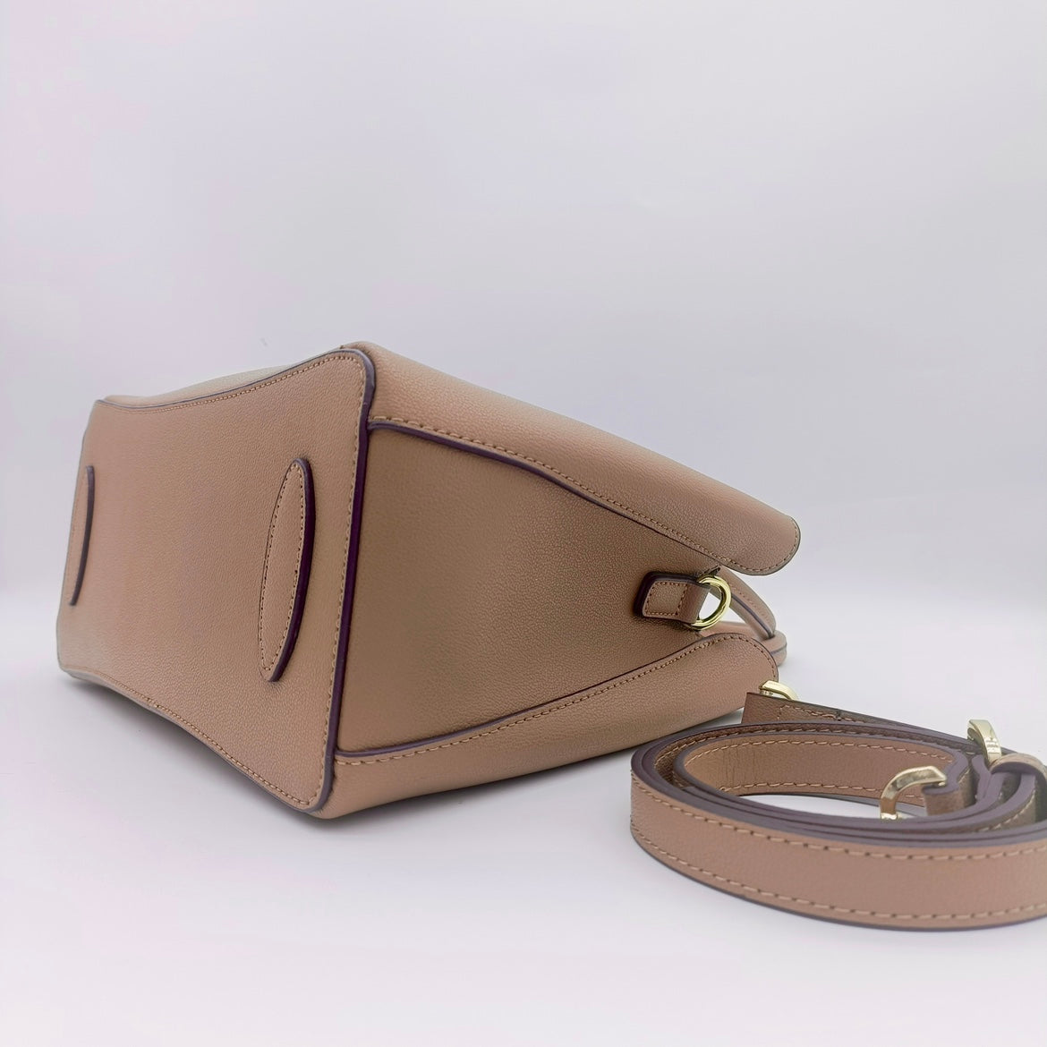 【Khaki O】Real Cowhide Leather Handbag-,buy 1 get 1 pony and 1 headband