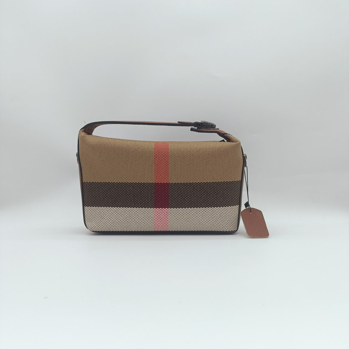 【Brick Bag】Real Leather Handle Locking Square Clutch Bag-buy 1 get 1 pony and 1 coins purse