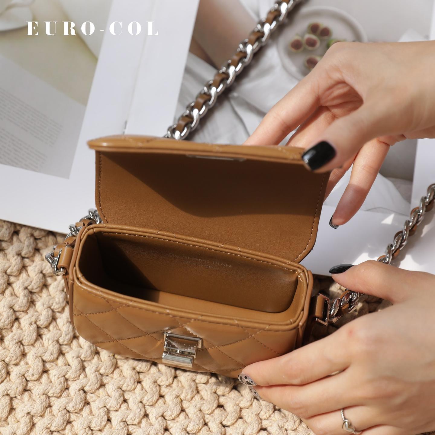 【Lipstick Bag】 Micro Quilted Lock Crossbody Bag,buy 1 get 1 pony and 1 coins purse