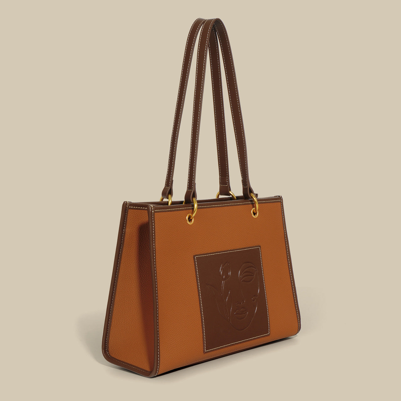 【Elegant Lines】Togo Square Tote Bag,buy 1 get 1 pony and 1 headband