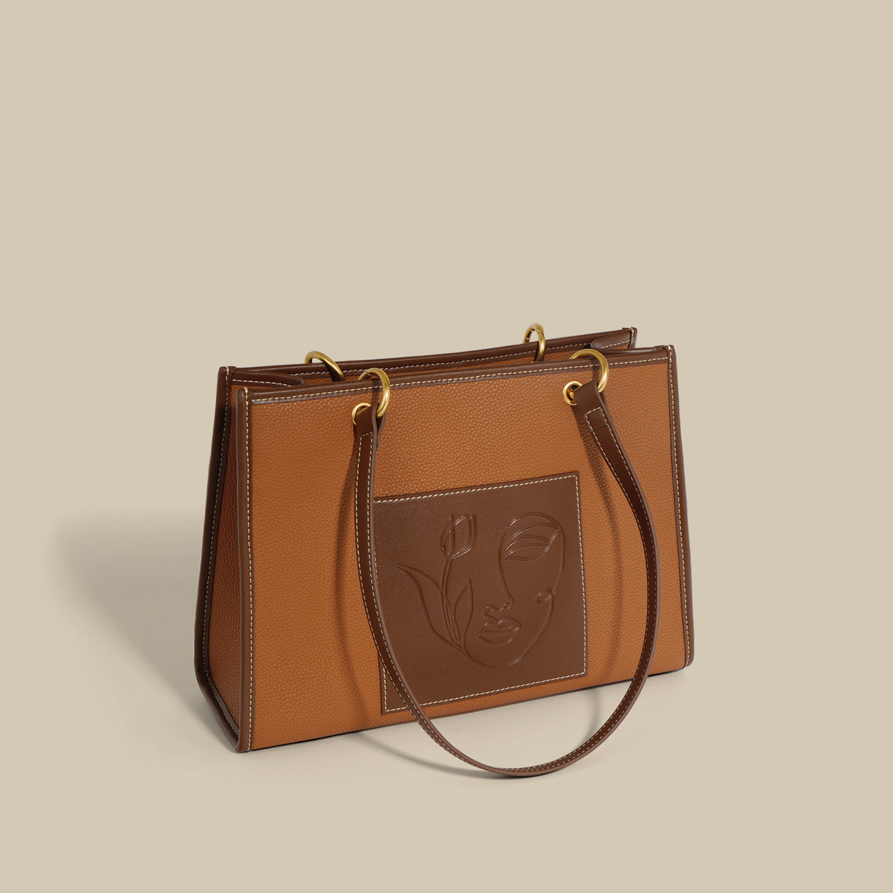【Elegant Lines】Togo Square Tote Bag,buy 1 get 1 pony and 1 headband
