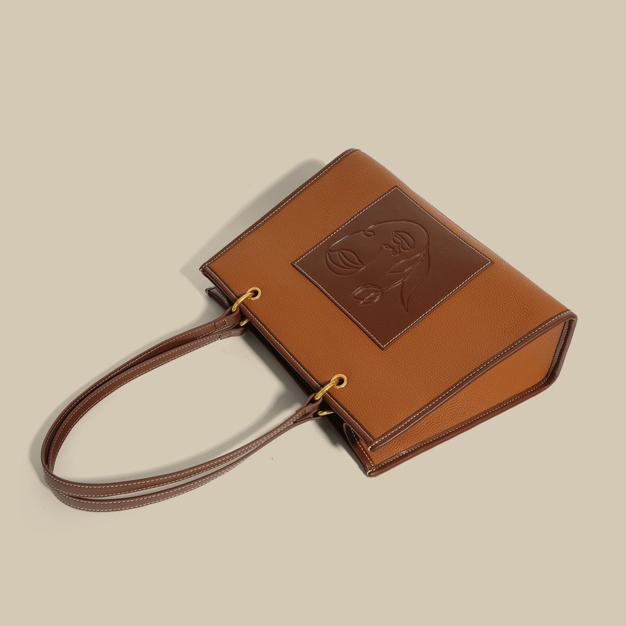 【Elegant Lines】Togo Square Tote Bag,buy 1 get 1 pony and 1 headband