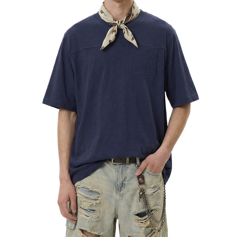 Solid color casual Tee