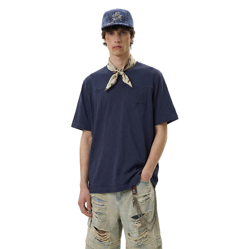 Solid color casual Tee