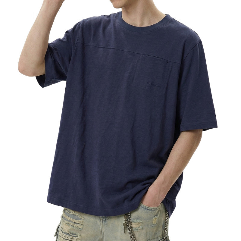 Solid color casual Tee