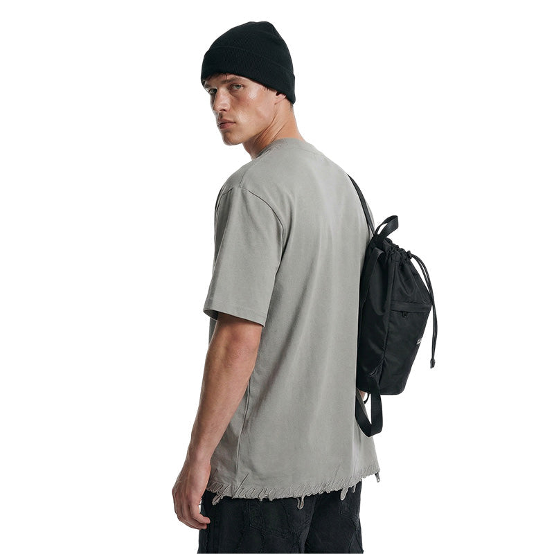 Embroidered Letter Short Sleeve Tee