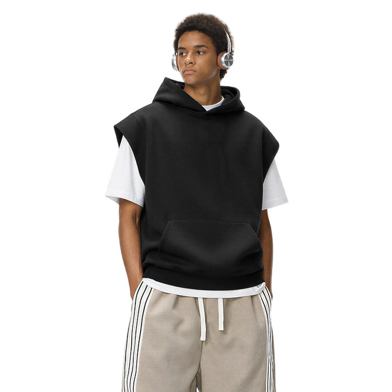 Casual Sleeveless Hoodie