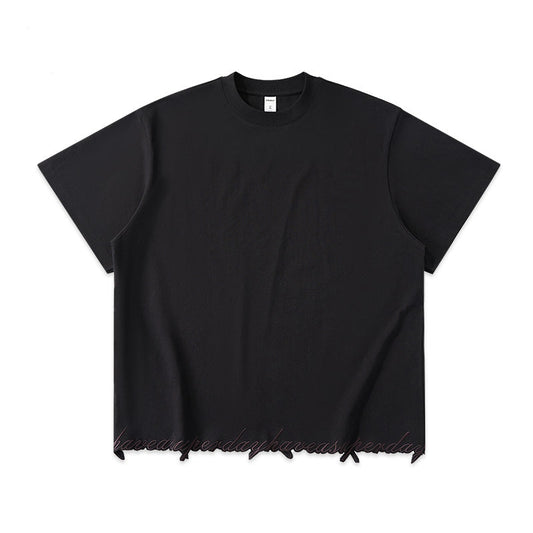 Embroidered Letter Short Sleeve Tee