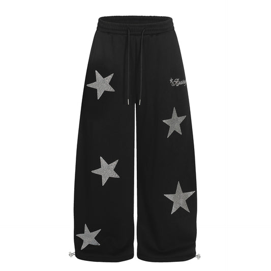 Pentagram Pattern Wide-leg Pants