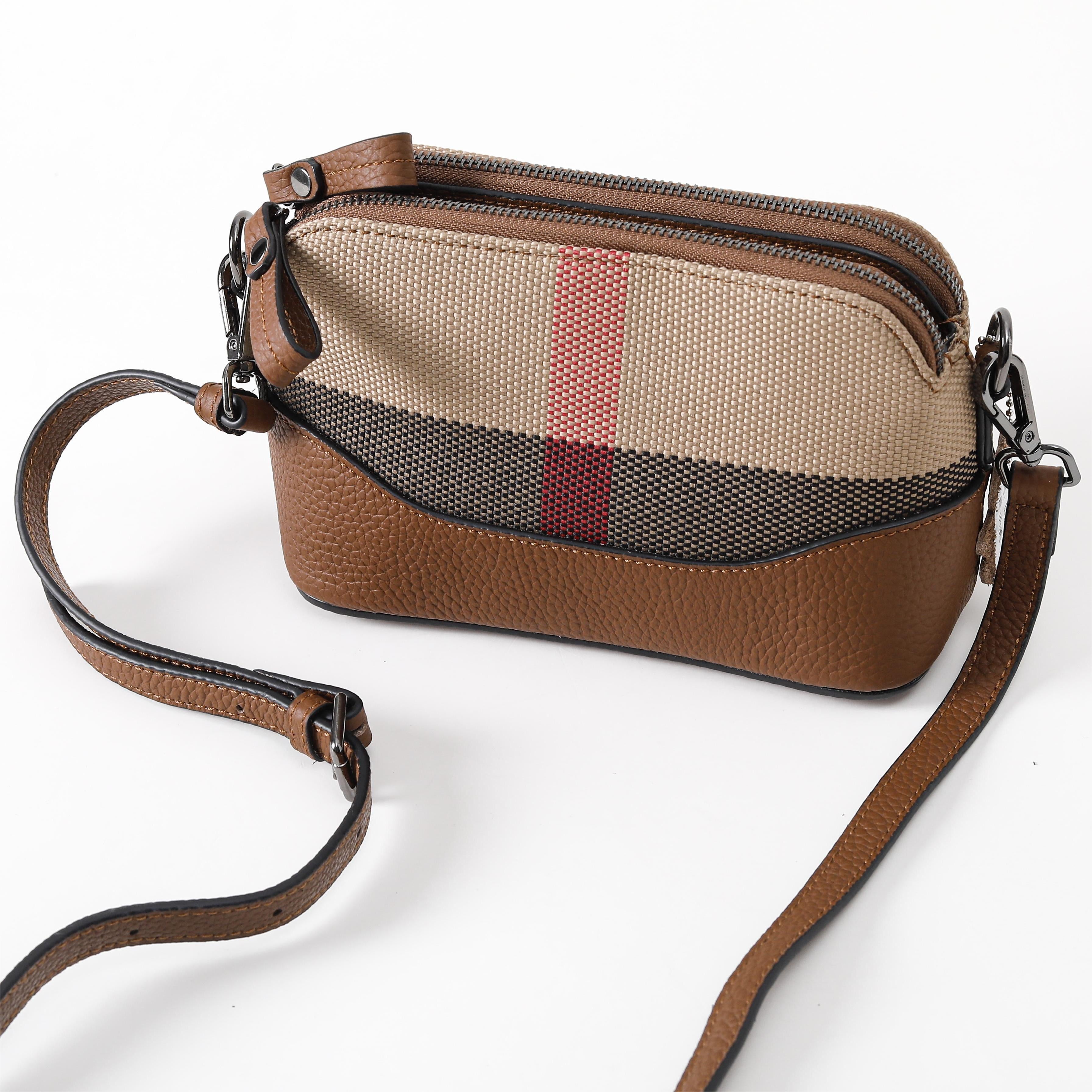 【Hobo Bag】Checkered Unisex Crossbody Bag-buy 1 get 1 pony and 1 coins purse