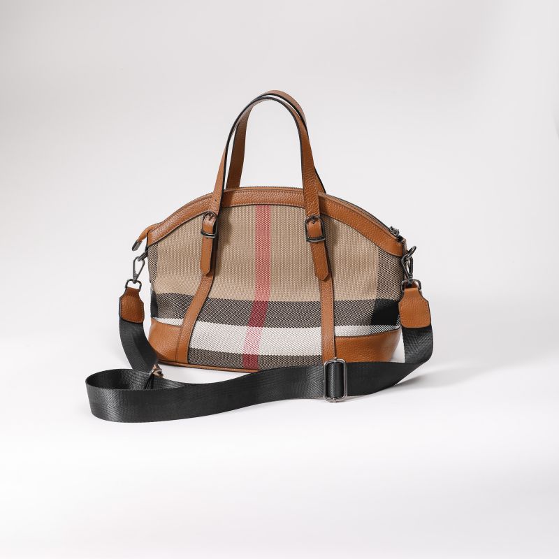 【Shell Tote】Checkered Shell Shaped Tote Bag-buy 1 get 1 pony and 1 coins purse