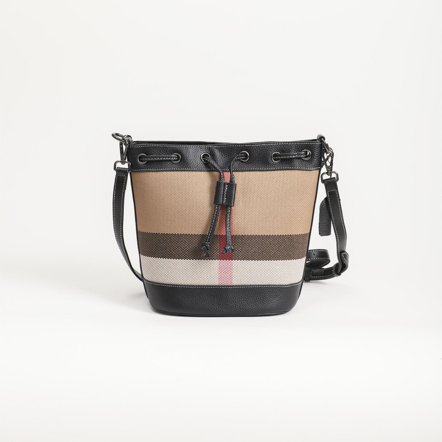 【Drawstring Bag-L】【2 in 1】Drawstring Bucket Bag with Card Holder  L 9.45" , W 4.73" , H 11.81"-，buy 1 get 1 pony and 1 headband