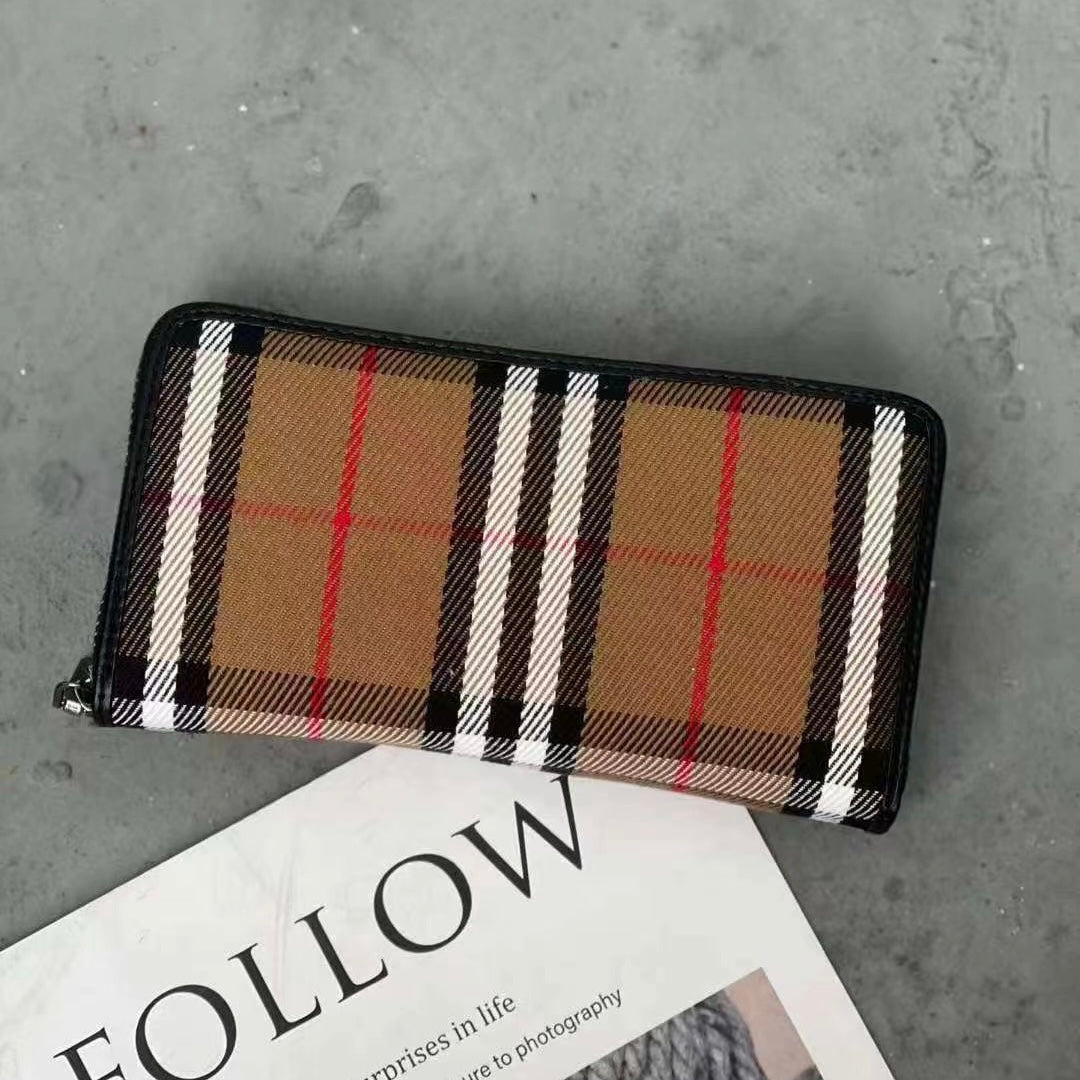 【JC】【Checkered Wallet】Cowhide Leather Wallet 13cm/20cm