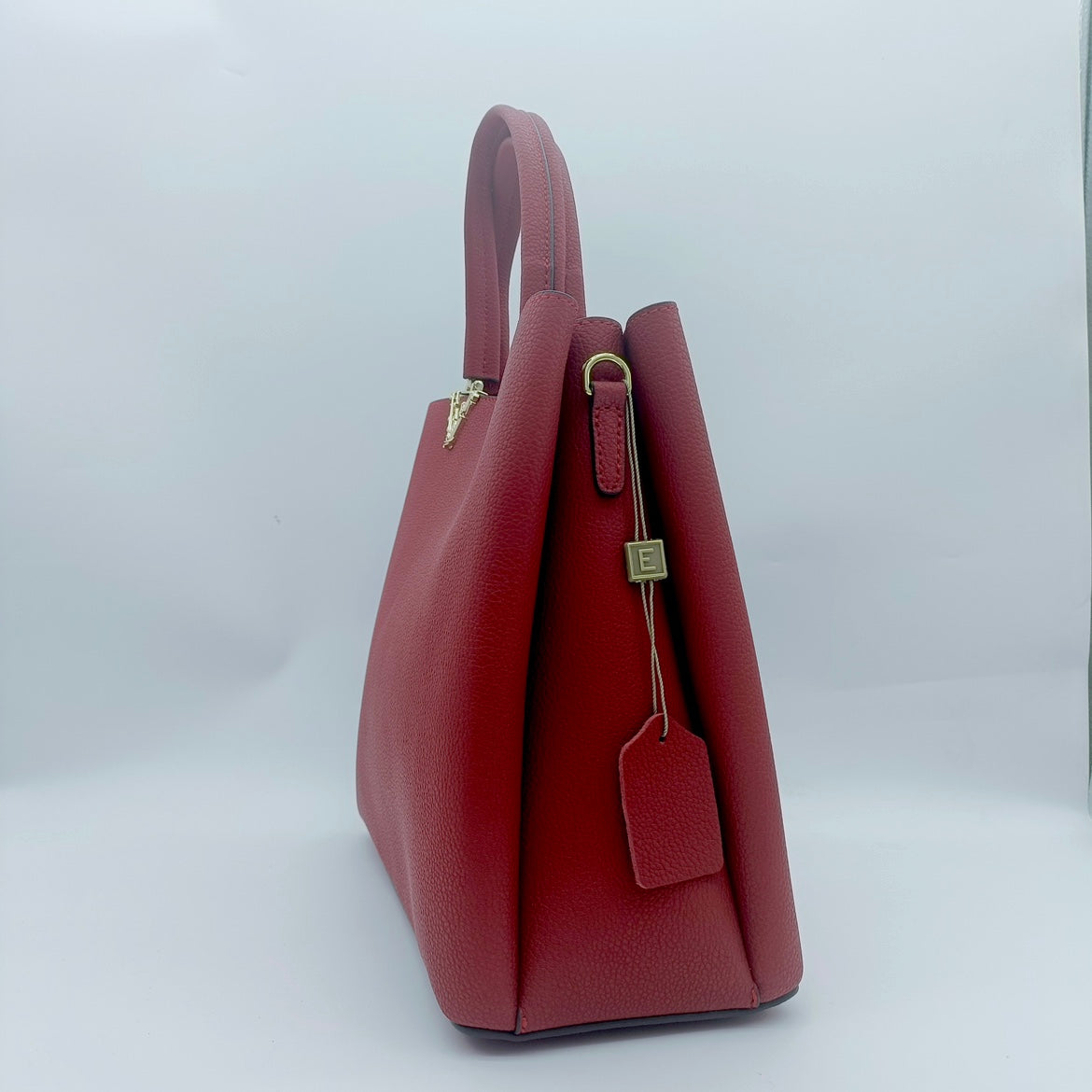 【Red V】Real Leather Handbag-，buy 1 get 1 pony and 1 headband
